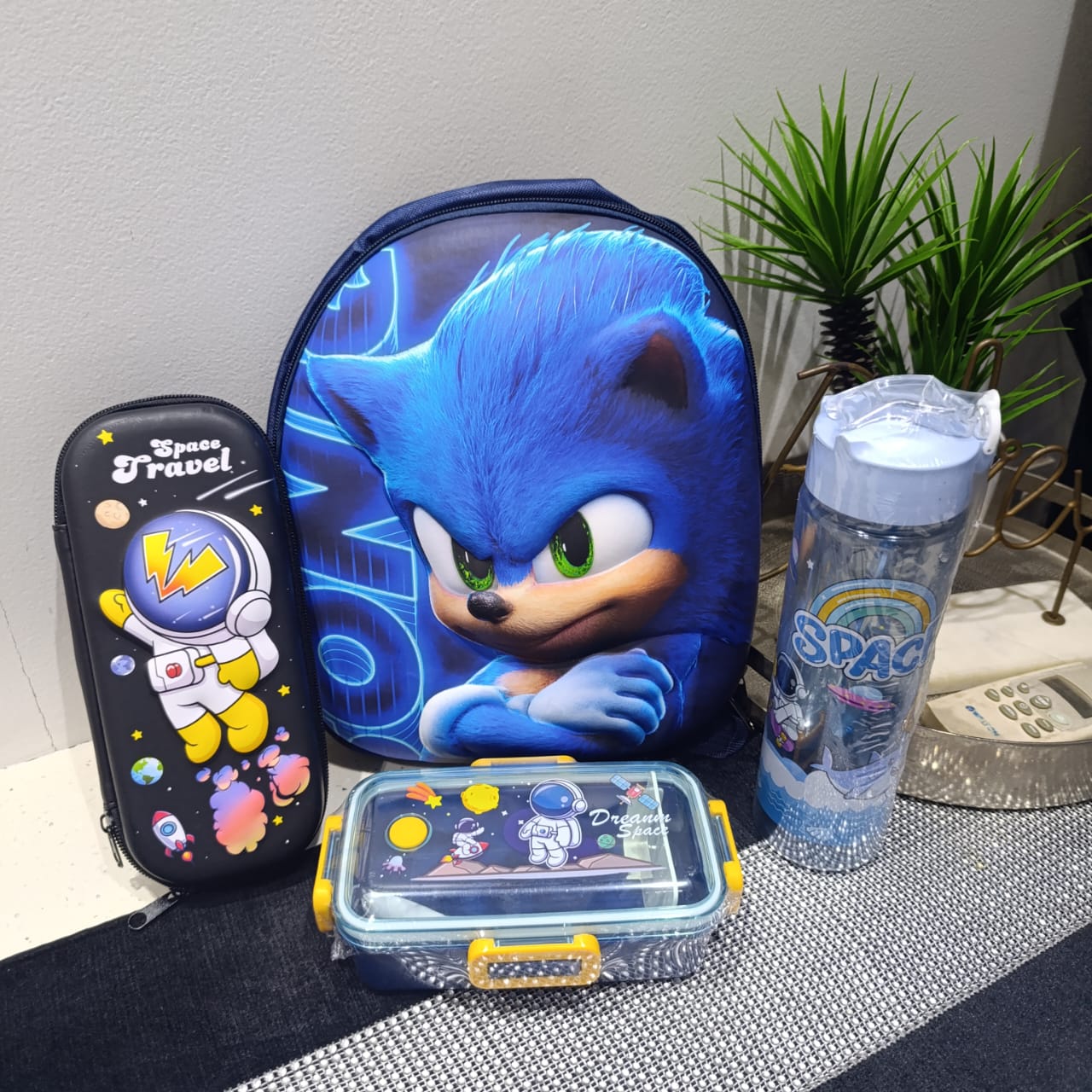 12 Inch Blue Sonic Bag Combo set for Play kids